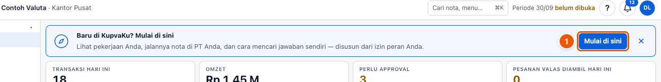 Tangkapan layar "Mulai di sini: pekerjaan Anda & cara cari jawaban sendiri" — angka bulat di gambar = nomor langkah 1