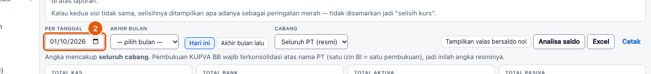 Tangkapan layar "Baca neraca" — angka bulat di gambar = nomor langkah 2